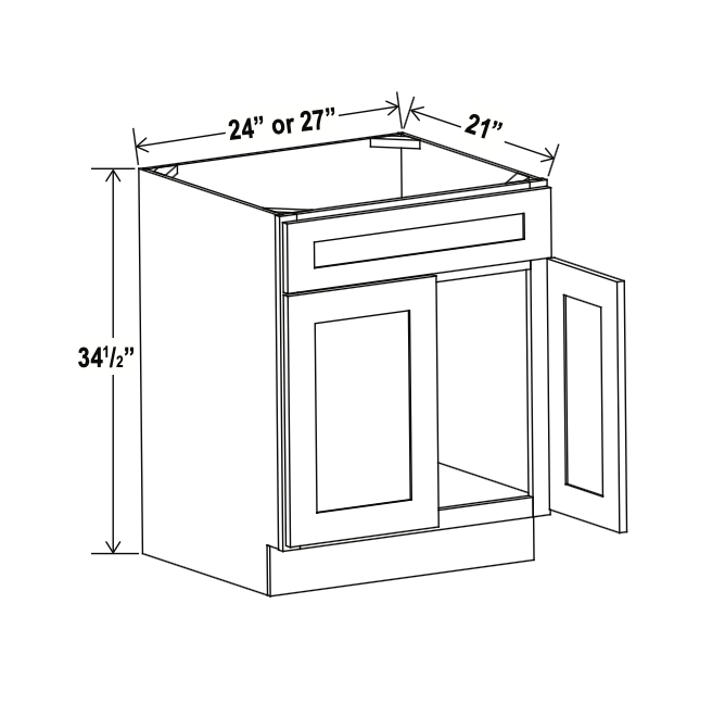 Sage Breeze 24" Vanity Sink Base