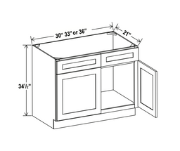 Navy Blue 36" Vanity Sink Base