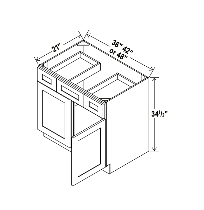 Shaker Espresso 36" Vanity Combo