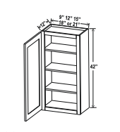 Aston Green 21" Standard Wall Cabinet