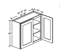 Aspen White 36" Standard Wall Cabinet