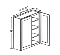 Aspen Charcoal 36" Standard Wall Cabinet