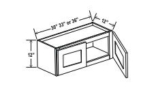 Charleston White 36" Standard Wall Cabinet