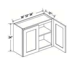 Double Dove White 36" Standard Wall Cabinet