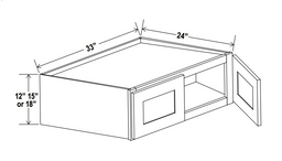 Iron Black 33" Refrigerator Wall Cabinet