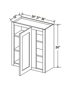 Double Dove White 27" Blind Corner Wall Cabinet