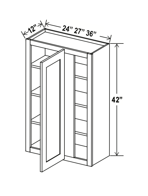 Treasure Chest 24" Blind Corner Wall Cabinet