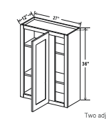 Aspen White 27" Blind Corner Wall Cabinet