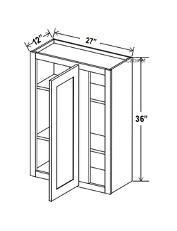 Aspen White 27" Blind Corner Wall Cabinet