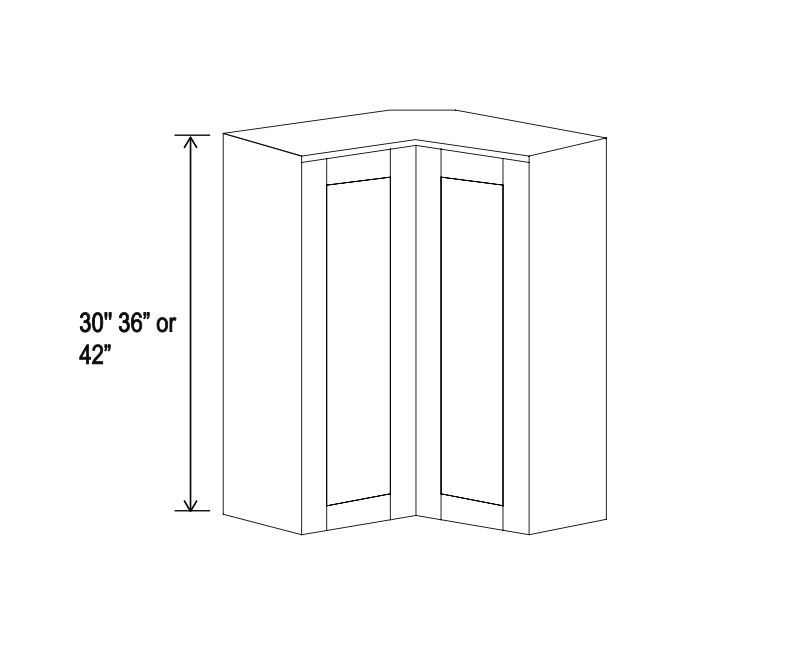 Double Smoky Gray 24" Easy Reach Wall Cabinet