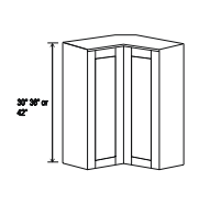 Double Dove White 24" Easy Reach Wall Cabinet