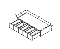 Aspen White 30" Wall Spice Drawer