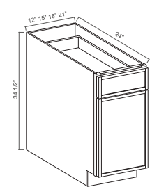 Slim Aston Green 12" Standard Base Cabinet