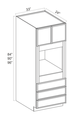 Slim Iron Black 33" Oven Cabinet