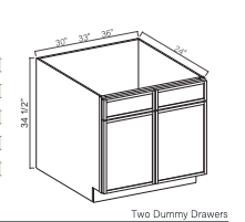 Slim Amber Oak 33" Sink Base Cabinet