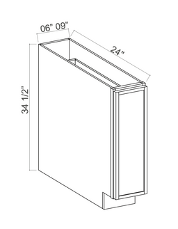Slim Aston Green 9" Accessory Base Cabinet
