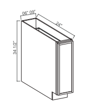 Slim Aston Green 6" Accessory Base Cabinet