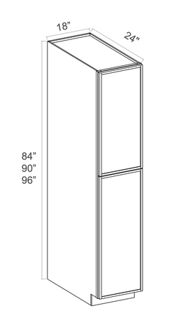 Slim Iron Black 18" Utility Cabinet