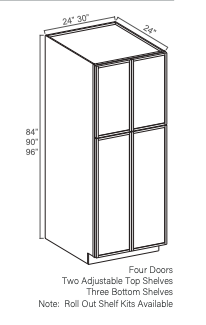Slim White Oak 30" Utility Cabinet