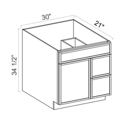 Slim Dove White 30" Vanity Combo