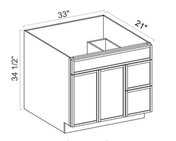 Slim Dove White 33" Vanity Combo