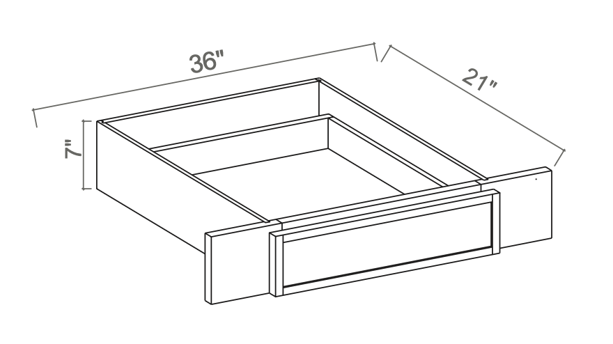 Slim White Oak 36" Vanity Combo