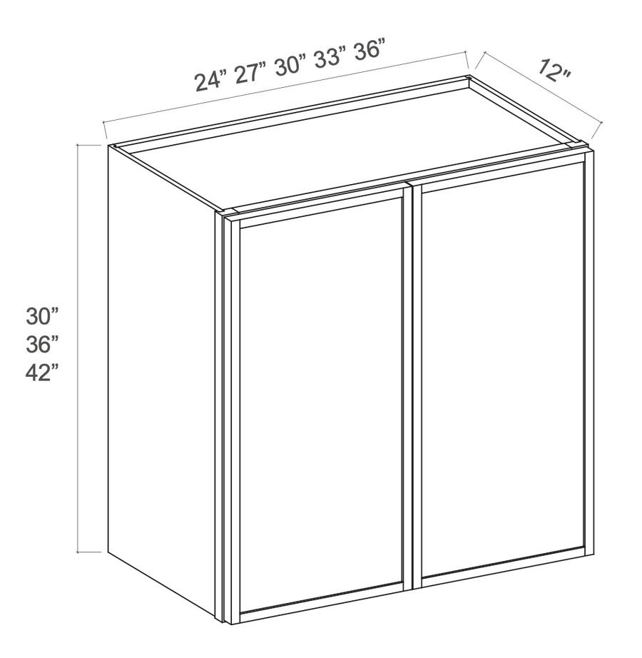Slim Amber Oak 30" Standard Wall Cabinet