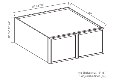 Slim Amber Oak 33" Refrigerator Wall Cabinet