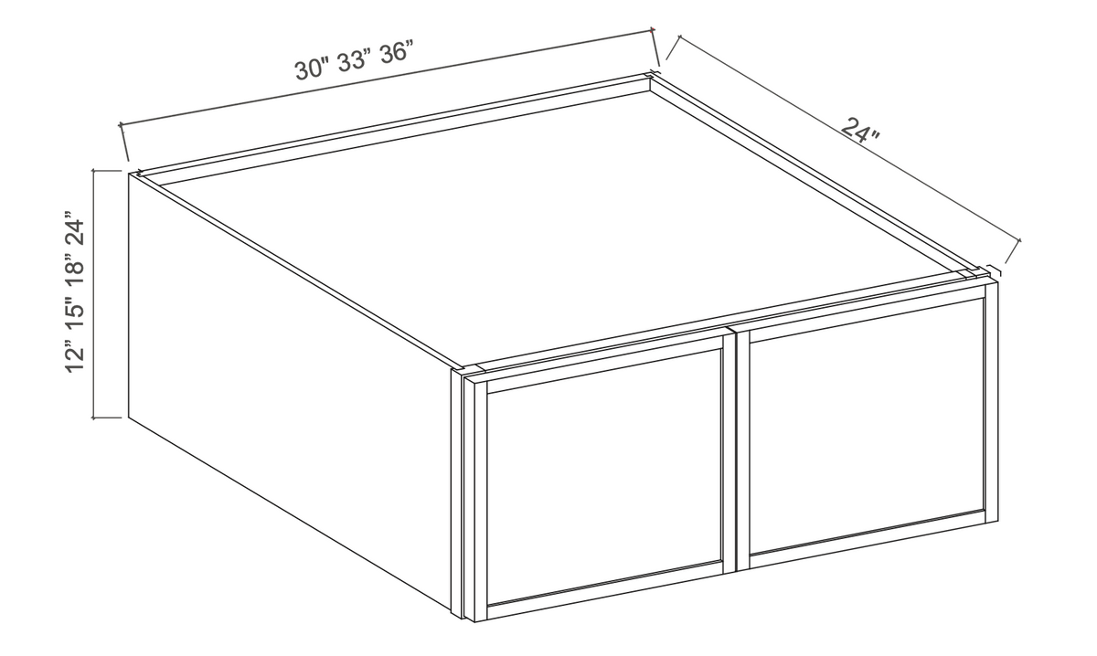 Slim Amber Oak 33" Refrigerator Wall Cabinet