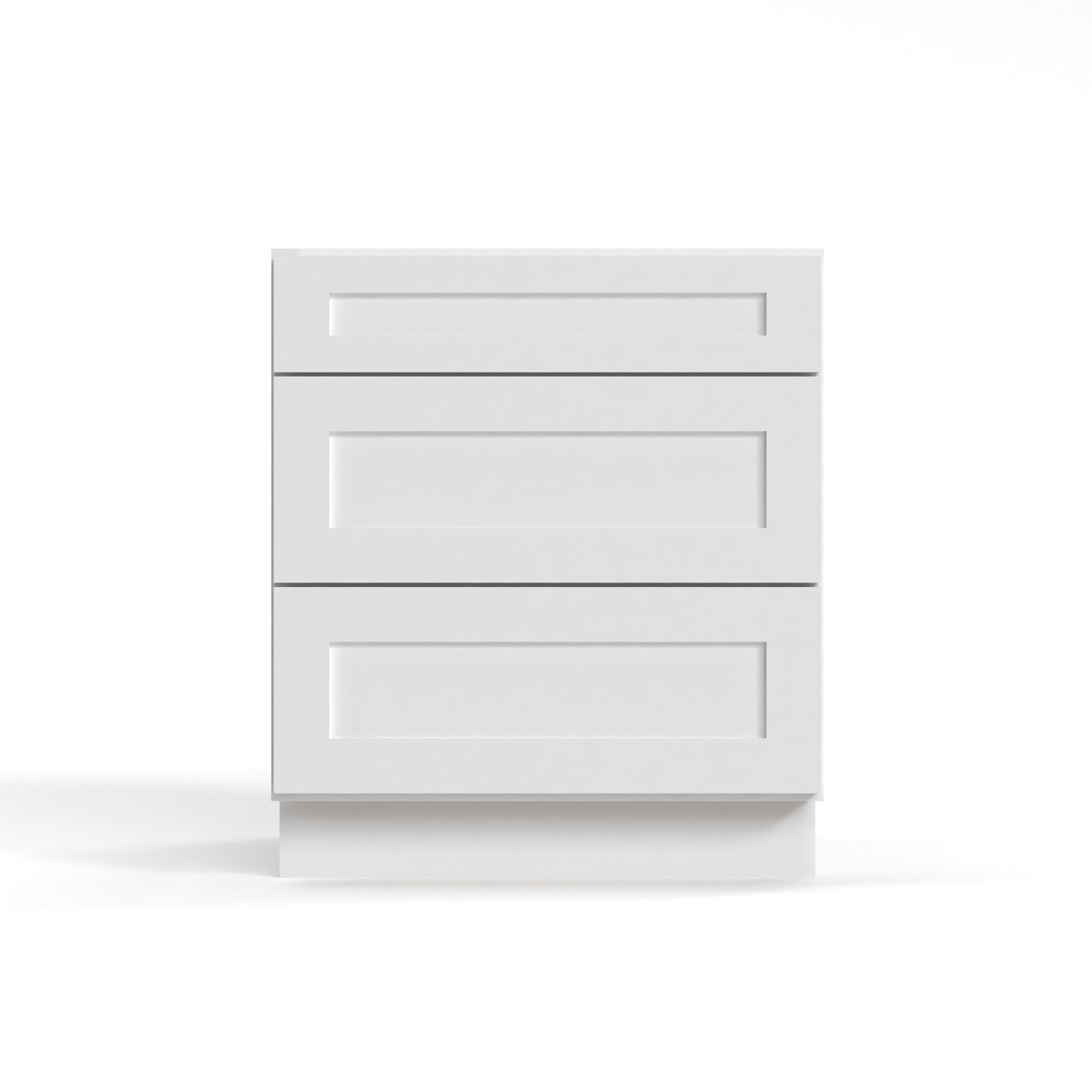 Shaker White 30" Drawer Base Cabinet