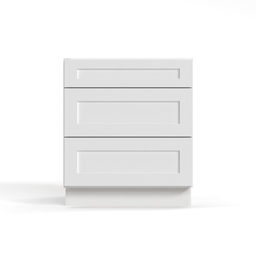 Shaker White 30" Drawer Base Cabinet
