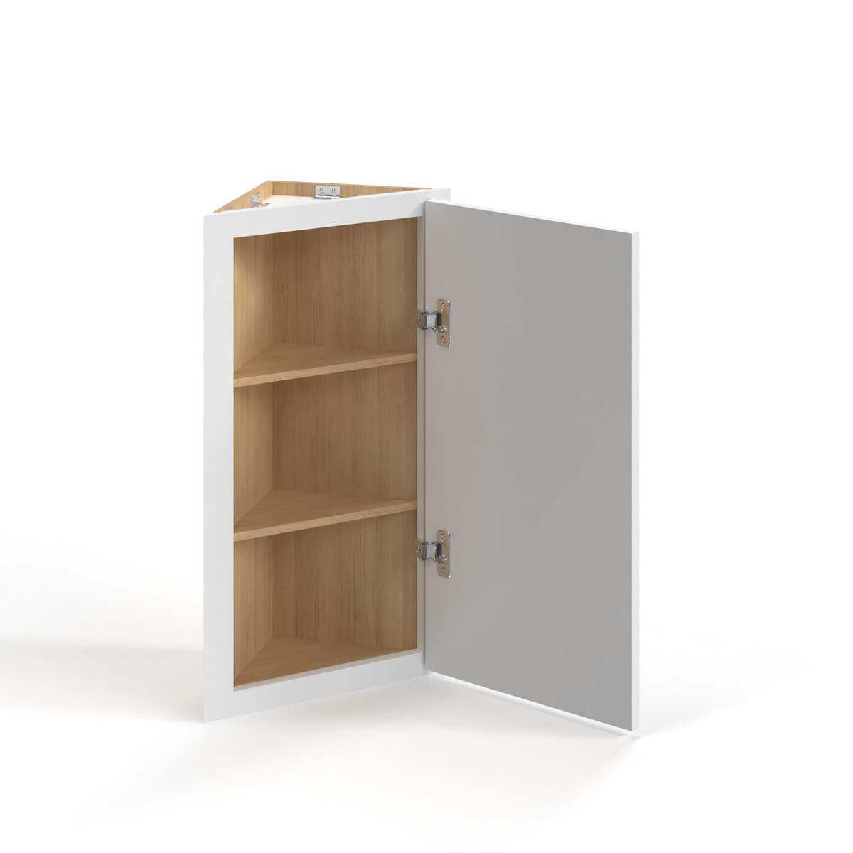 Shaker White 12" Angle Corner Wall Cabinet