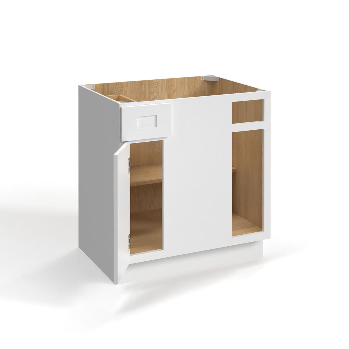Shaker White 33" Blind Corner Base Cabinet