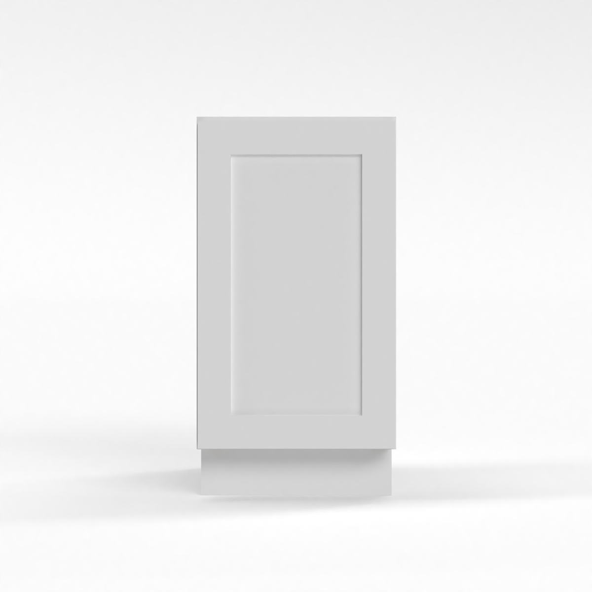 Shaker White 12" Full Height Door Base Cabinet