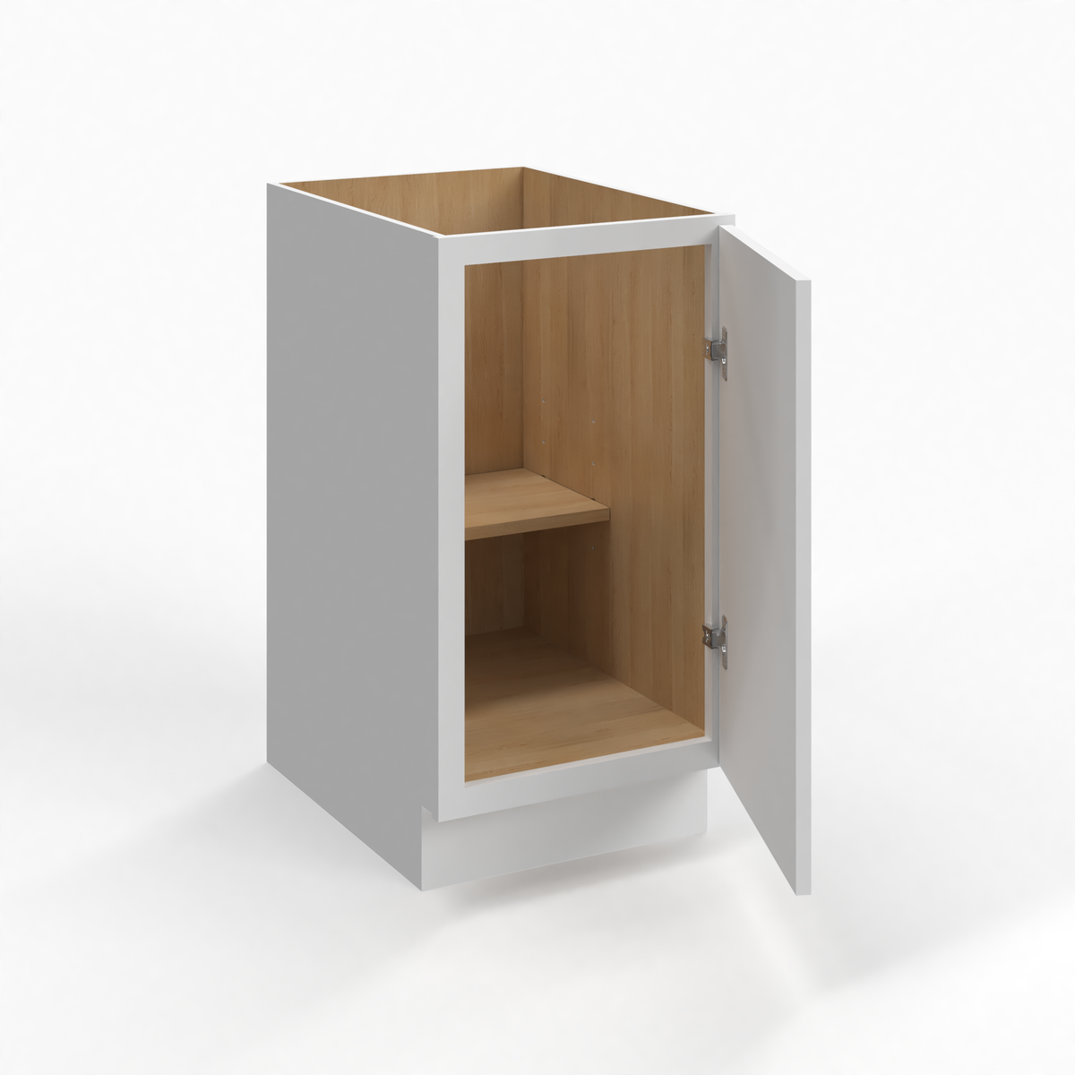 Shaker White 12" Full Height Door Base Cabinet