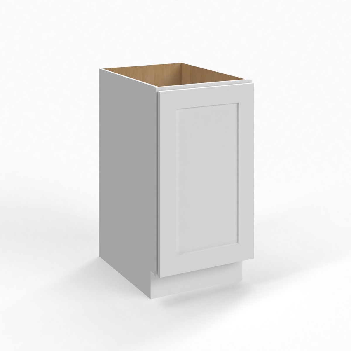 Shaker White 12" Full Height Door Base Cabinet