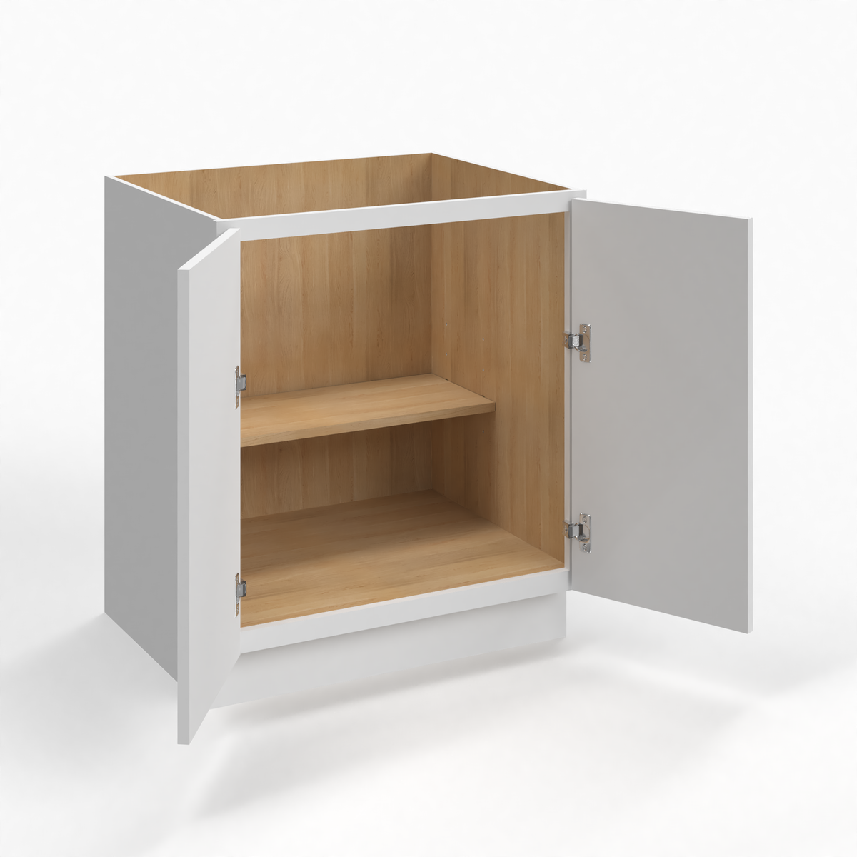 Shaker White 24" Full Height Door Base Cabinet