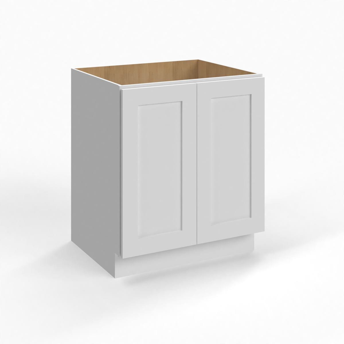 Shaker White 24" Full Height Door Base Cabinet
