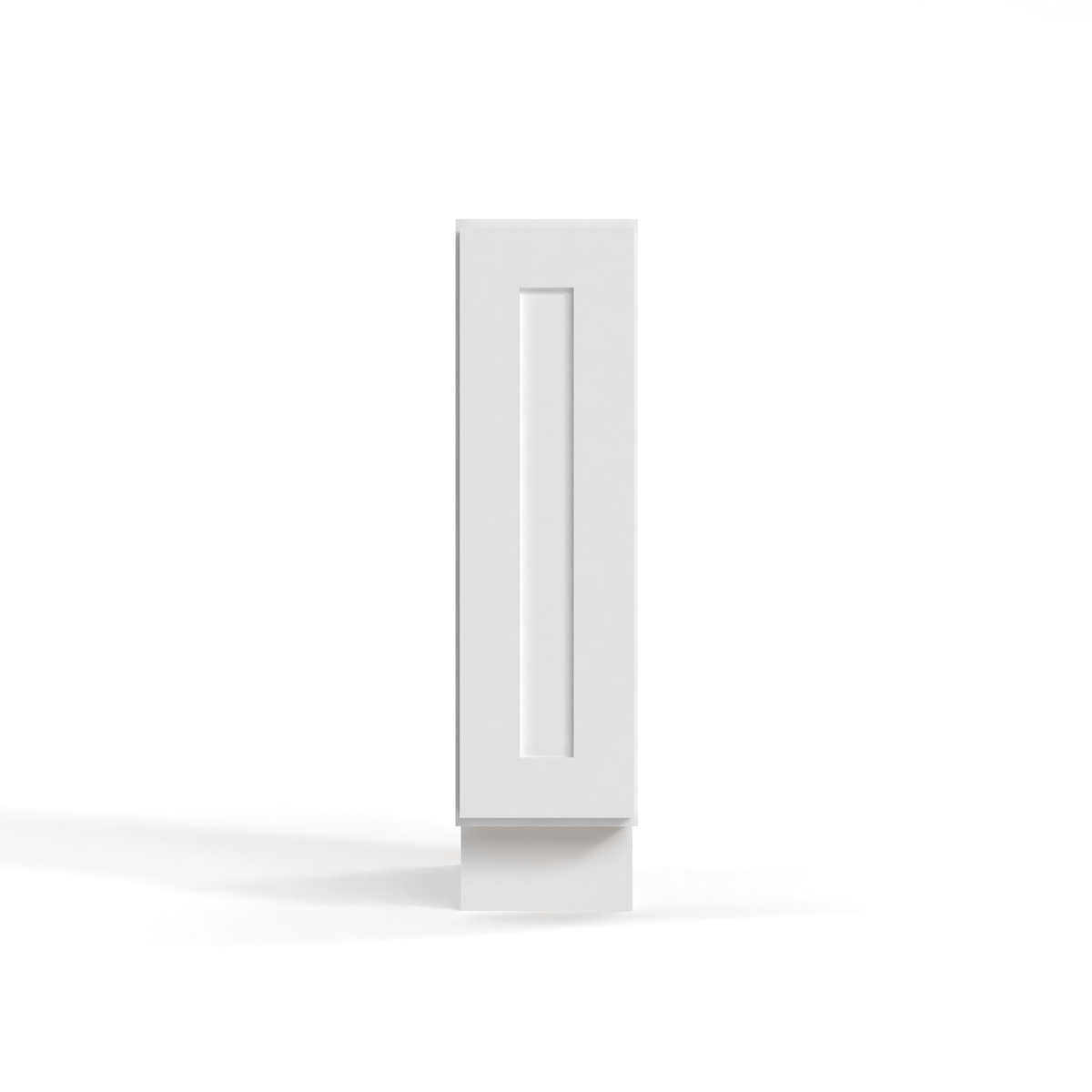 Shaker White 9" Full Height Door Base Cabinet