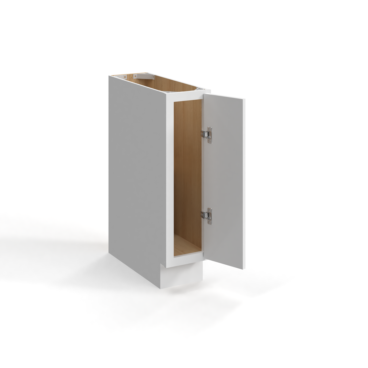 Shaker White 9" Full Height Door Base Cabinet