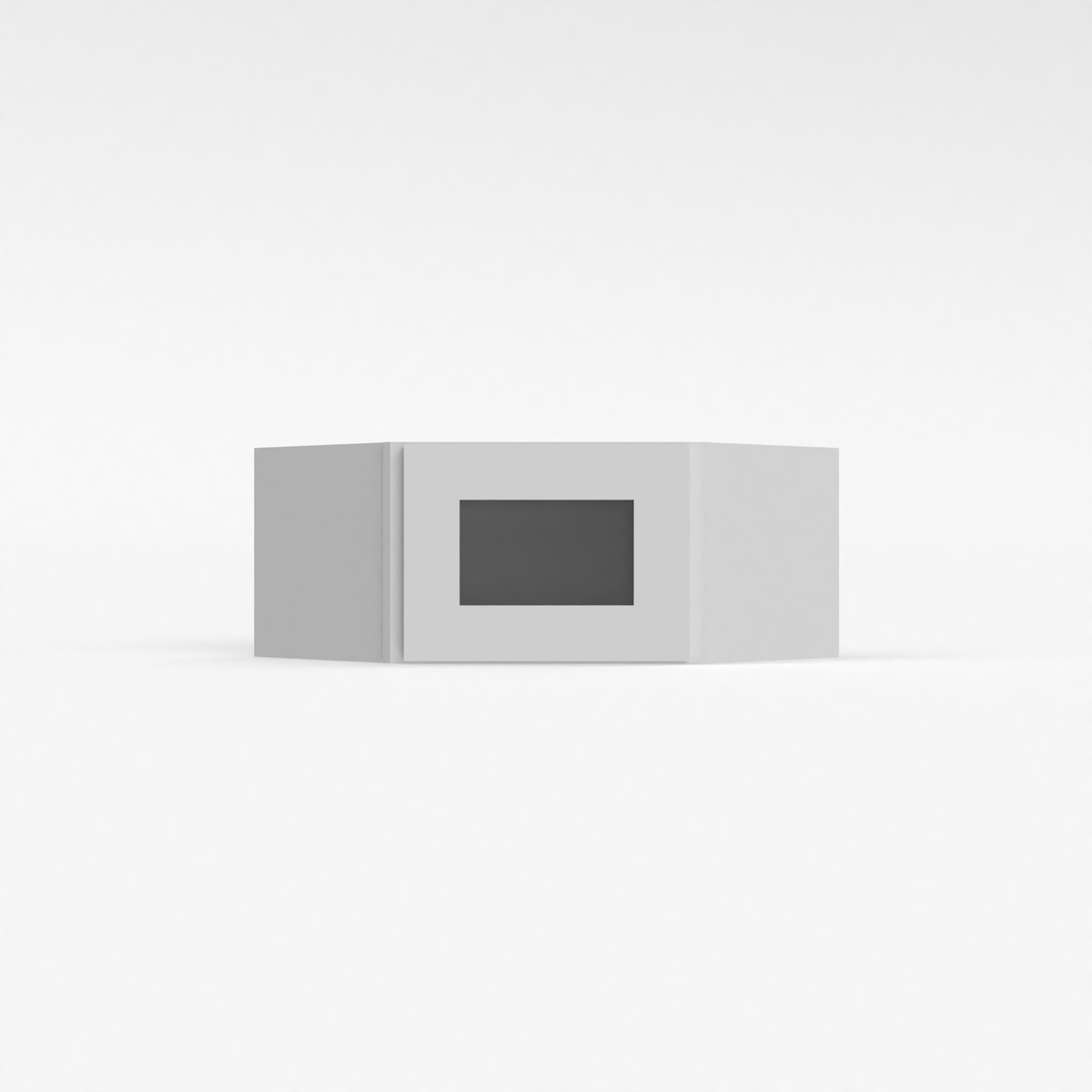 Shaker White 24" Glass Door Diagonal Corner Wall Cabinet