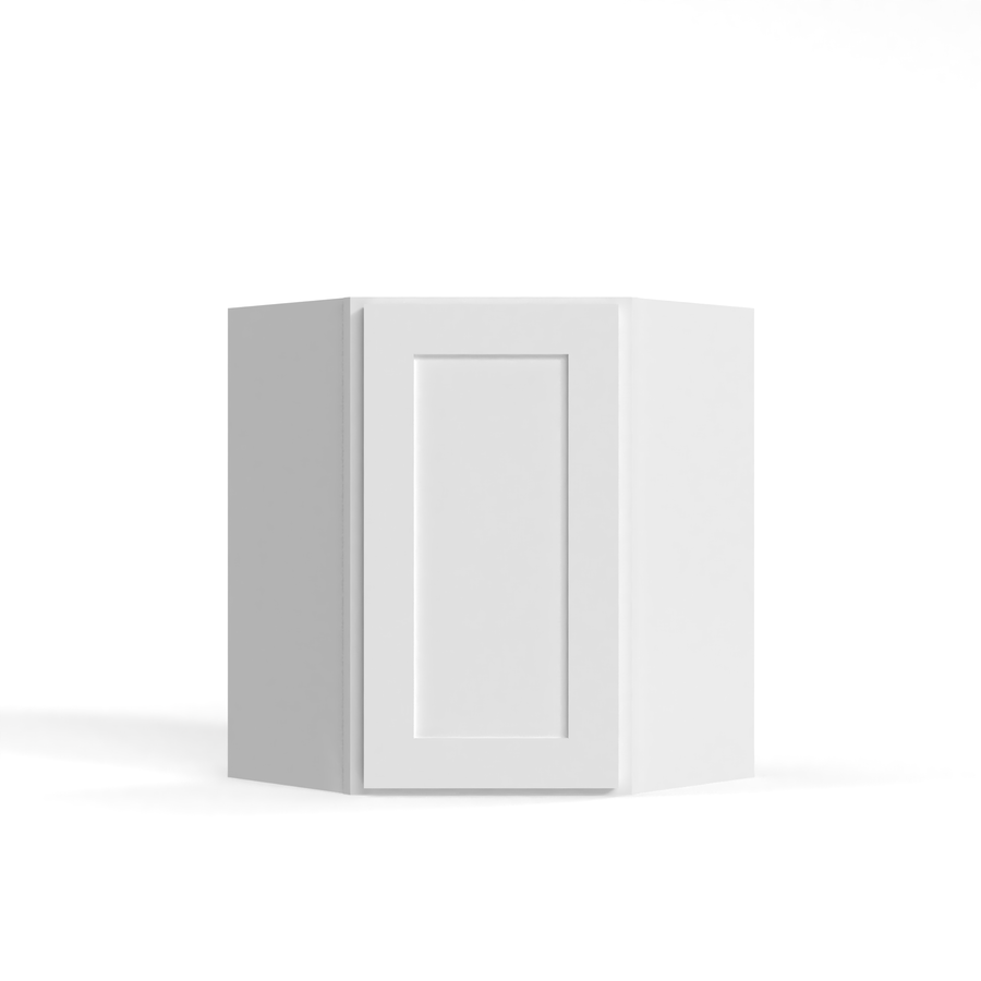 Shaker White 24" Diagonal Corner Wall Cabinet