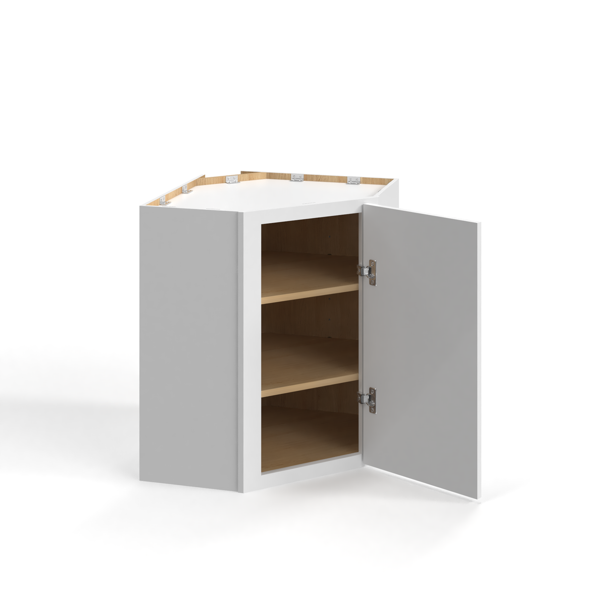 Shaker White 24" Diagonal Corner Wall Cabinet