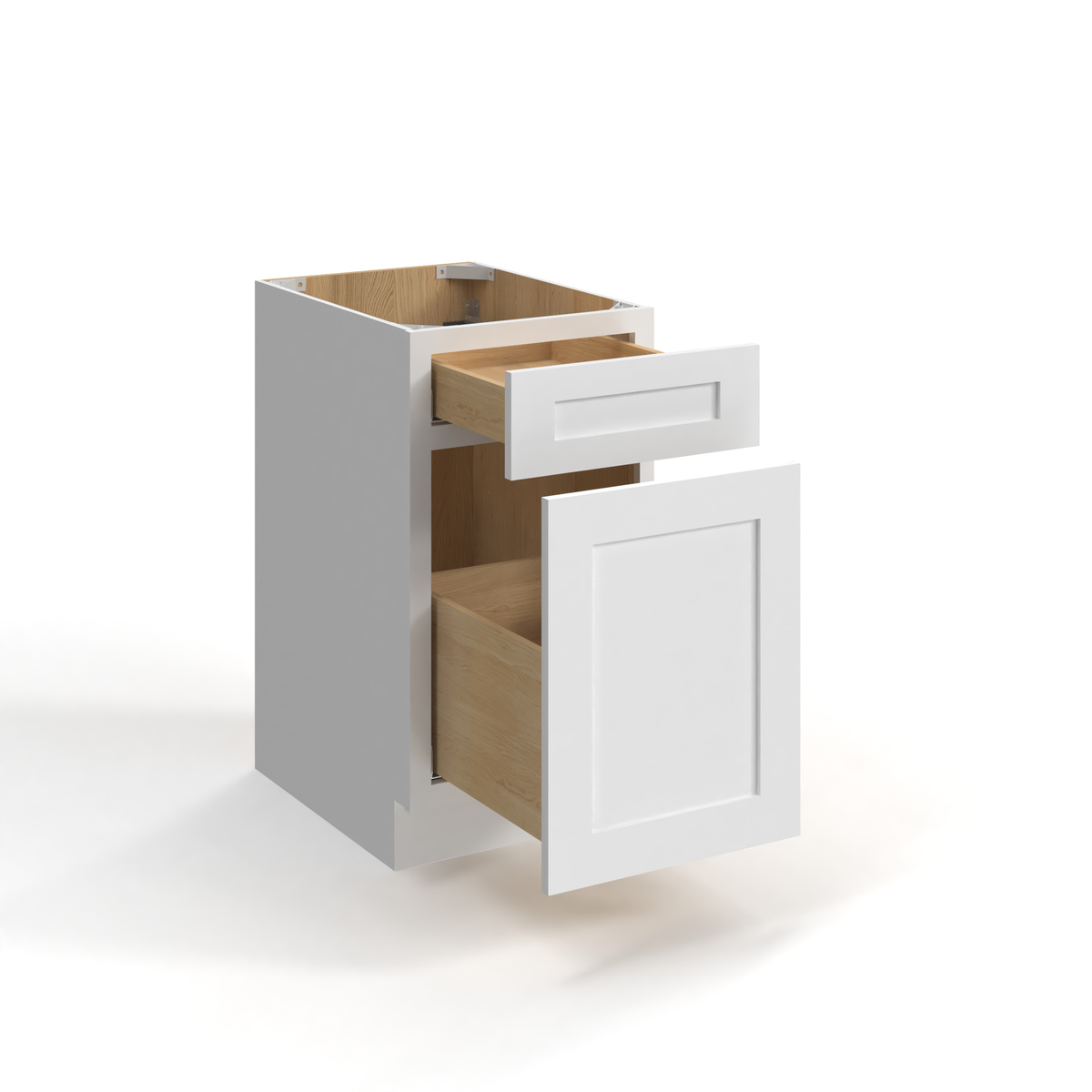Shaker White 18" Drawer Base Cabinet