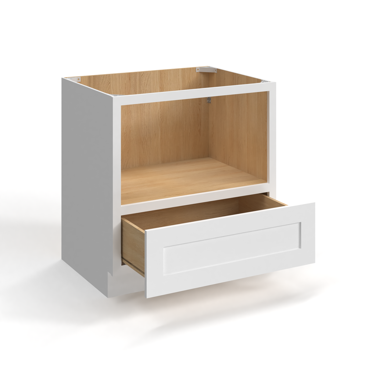 Shaker White 33" Microwave Base Cabinet