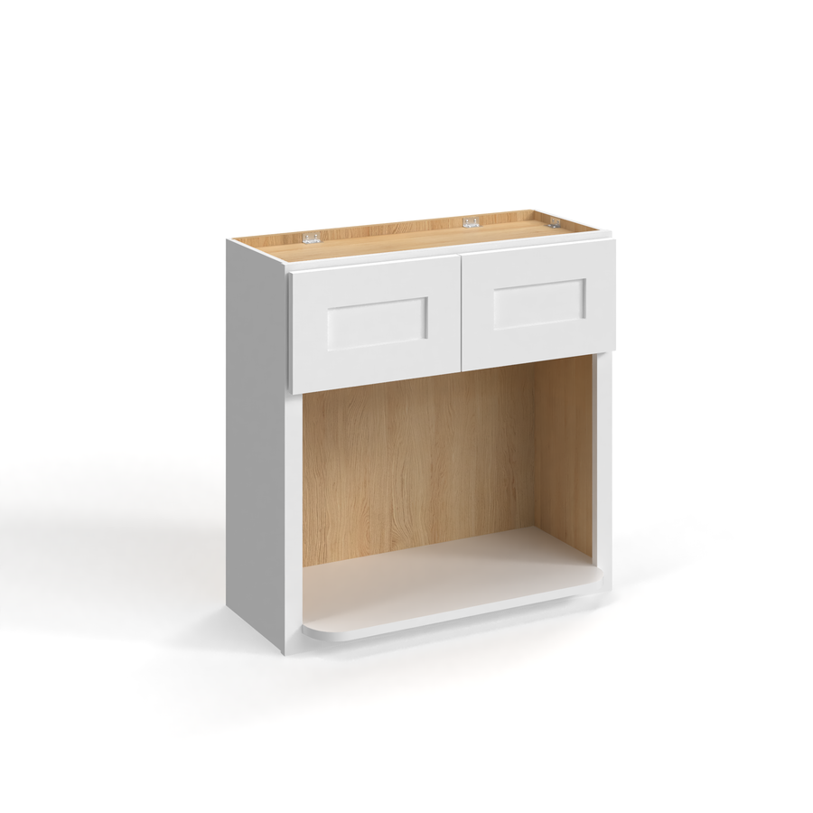 Shaker White 30" Microwave Wall Cabinet