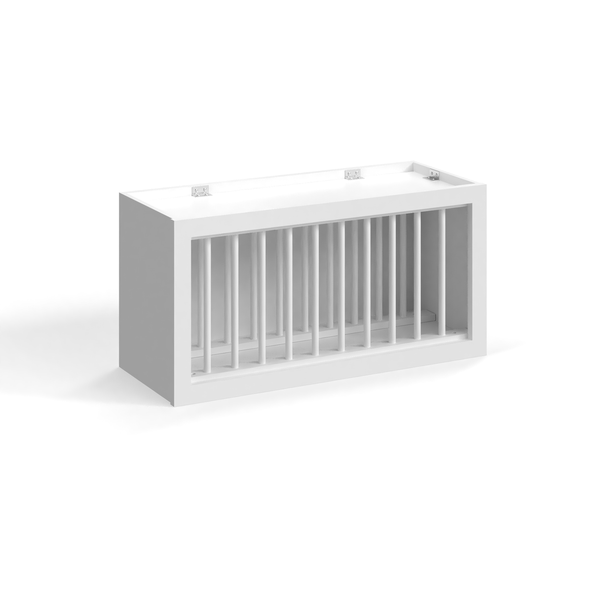 Shaker White 30" Wall Plate Rack Cabinet