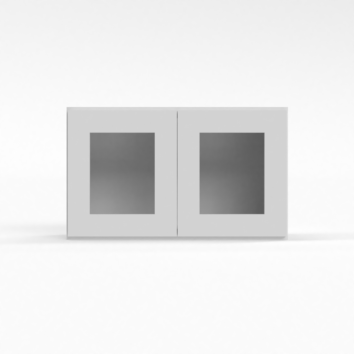 Shaker White 30" Glass Door Wall Cabinet
