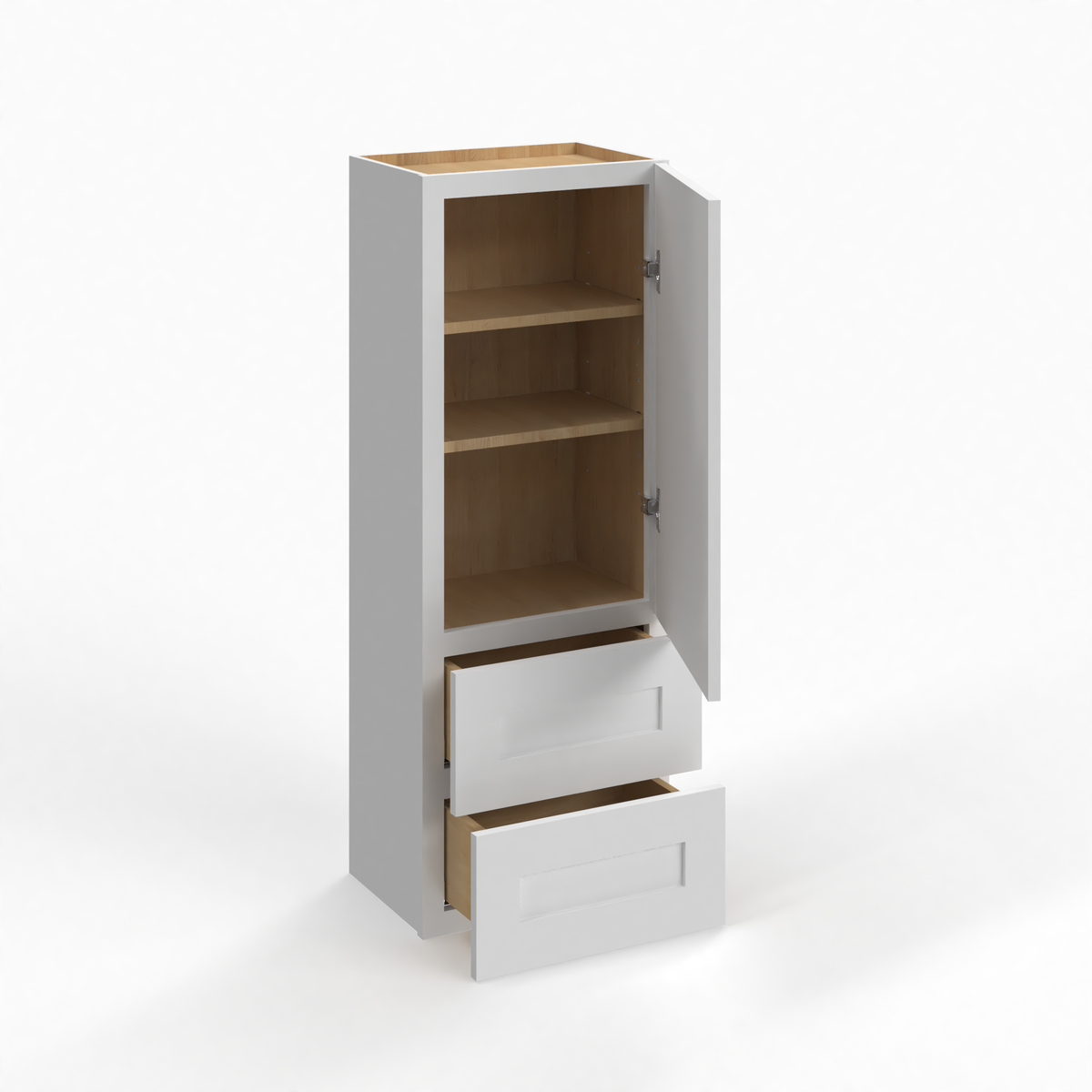 Shaker White 18" Drawer Wall Cabinet