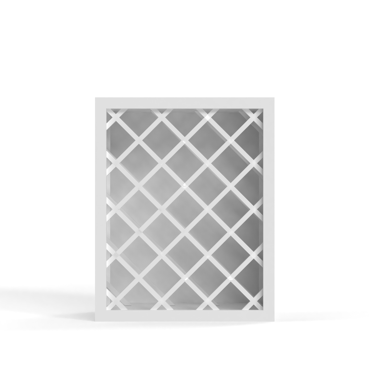 Shaker White 24" Wall Wine Rack Cabinet